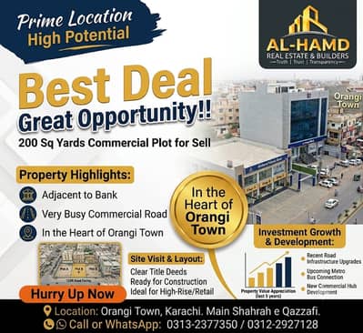 200 Sq Yards, Commercial Plot Available - Prime Location