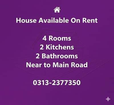 4 Rooms House Available on Rent
