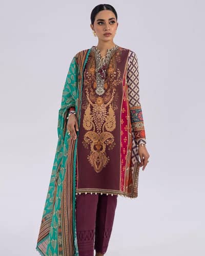 Lawn 3pc Unstitched suit