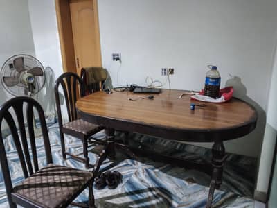 6 chairs and table
