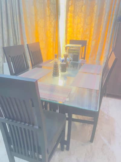 Dining Table with Six Chairs