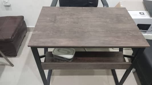 Wooden Office Table with Storage Shelf – Rs. 4,000