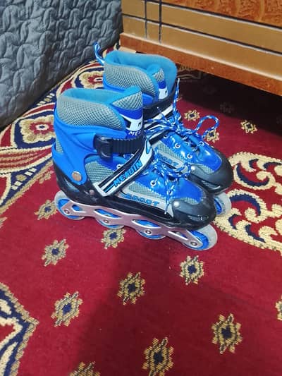 Blue Adjustable Inline Skates - Size 35-38 - Like NewFor Sale: Blue A
