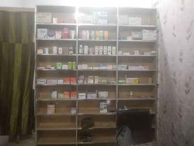 medical store shelves and bench for sale