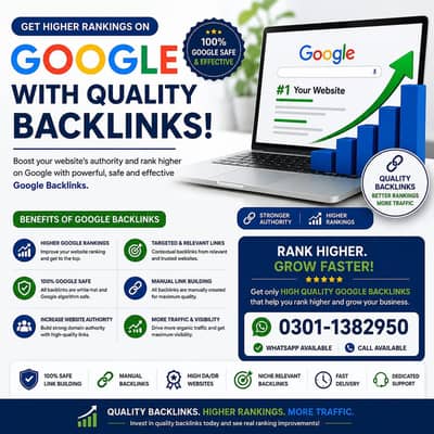 ​ Boost Your Website Ranking with High-Quality Google Backlinks!