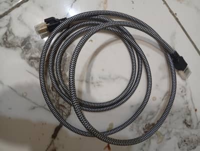 Premium Imported Cat 8 Internet Cable - 2 Meter (Heavy Duty Braided)