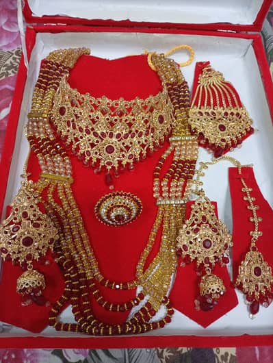 Maroon Kundan Bridal Jewellery Set
