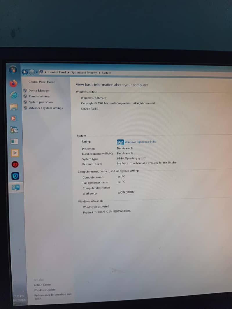 Computer with CPU and all components 10