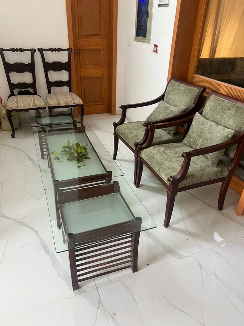Centre table with two side tables 1
