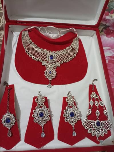 Silver bridal jewelry set