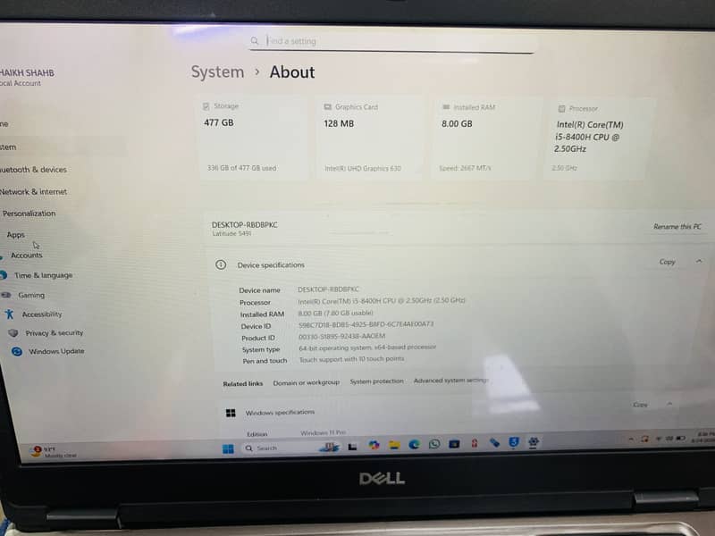 Core i5 8th generation touch screen 1