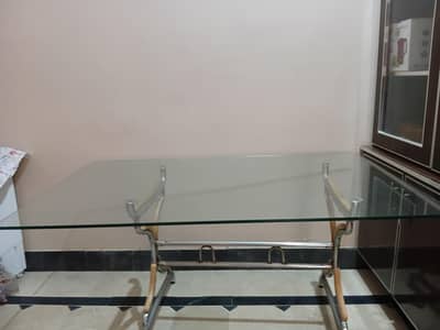 Glass Dinning Table with 6 Chairs