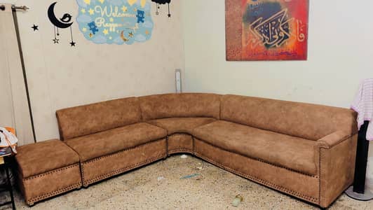 7 Seater L Shape Sofa with Round Corner premium quality