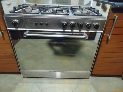 glam gas oven stainless steel