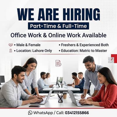 PART TIME WORK AVAILABLE FOR MALES AND FEMALE
