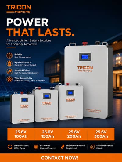 25.6V 100Ah | 150Ah | 200Ah | 300Ah | Lithium Solar & Inverter Batter