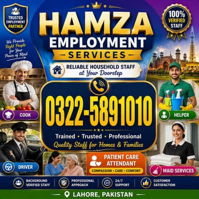 Chef Cook Pakistani Chinese desi homemade kichten Helper, Maid