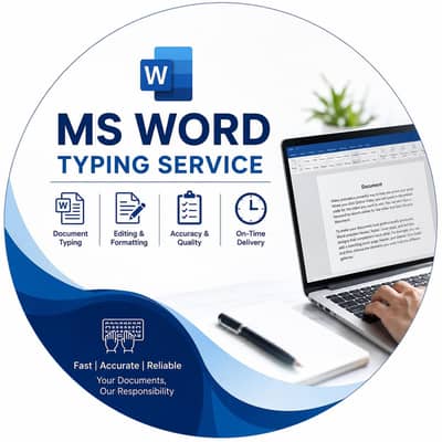 MS Word Typing Service | Assignment, CV, Data Entry | 200 PKR/Page