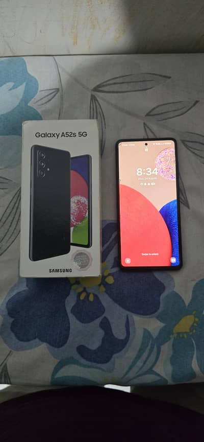 Samsung Galaxy A52s 5G 8/256GB PTA Approved 10/10 Box Charger