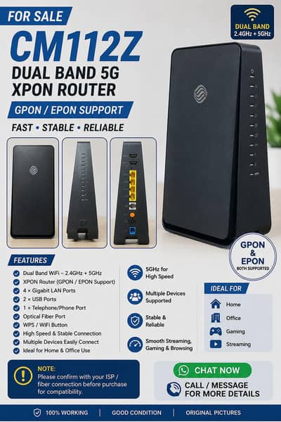 CM112Z Dual Band 5G XPON Router