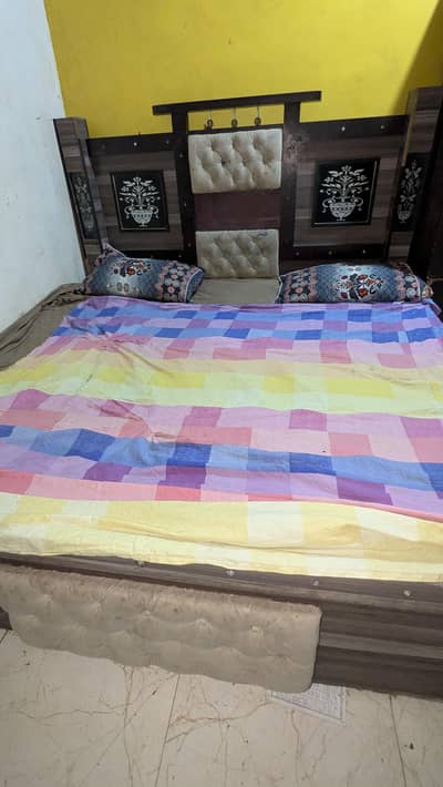 Bed with mattress