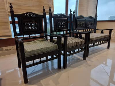 4 Seater Wooden Sofa Set