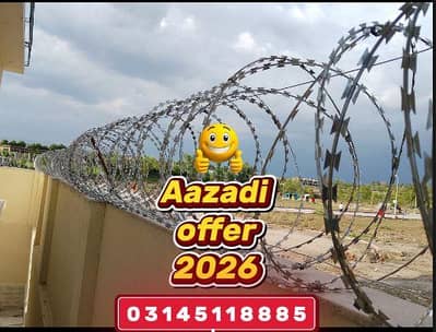 Home Security Concertina Barbed Razor Wire Chainlink Electric Fence