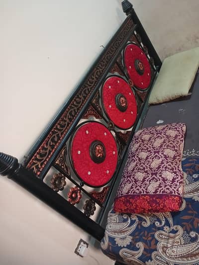 bed with 5 seater sofa and  2 table and mirror 30k