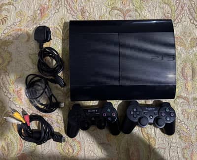 PS3 Super Slim 500GB Jailbreak — 29+ Games + 2 Controllers