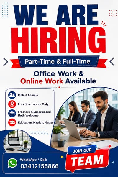 WE ARE HIRING STAFF MALES AND FEMALES FOR ONLINE WORK