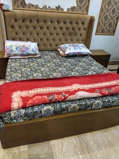 bed with dressing
