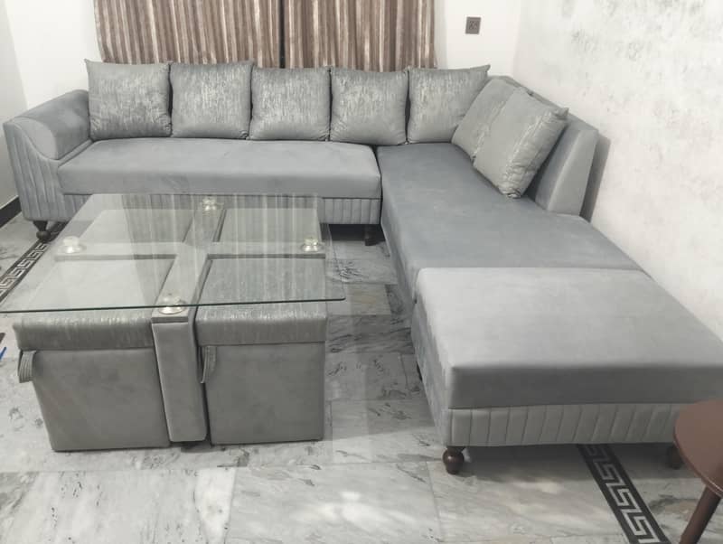 Sofa L Type, Gray 4