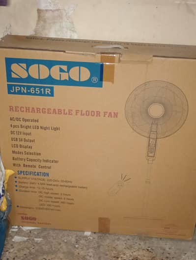 Sogo Pedastal fan