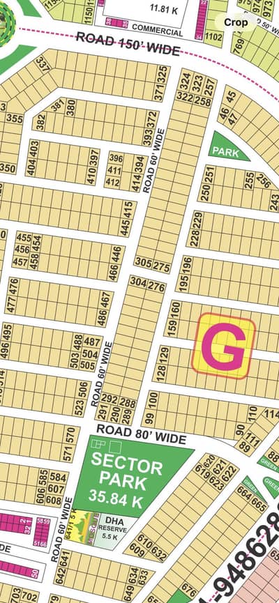 1 Kanal Plot Sector G | Top Location | 60 Ft Road | Direct Approach to Main | Near 35 Kanal Park and Mosque