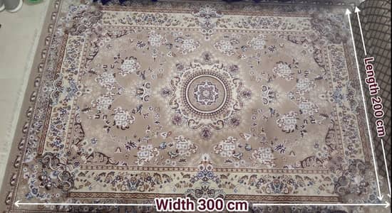 1 year beige and brown colour beautiful turkish carpet