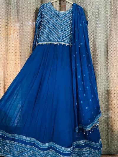Royal blue Anarkali maxi /Ethnic party wear dress