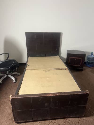 Single bed 1 side table urgent sale