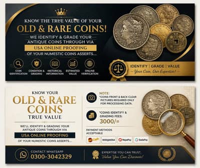 KNOW YOUR OLD & RARE COINS TRUE VALUE, WE'LL IDENTIFY & GRADING COINS