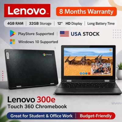Lenovo 300e Touch 360 Chromebook | 4GB | 32GB | Play Store | Windows10