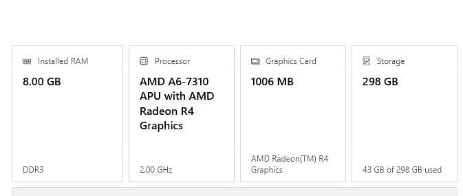 AMD A6 Laptop | 8GB RAM | 298GB HDD | Radeon R4 Graphics