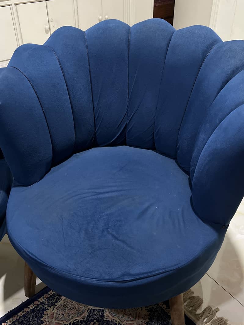 Navy blue sofa set 2