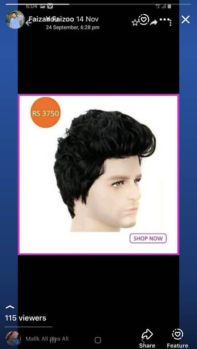 Men Hair wig