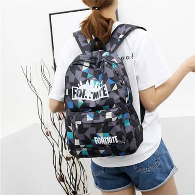 Premium Nylon School Bag with Fortnite Design