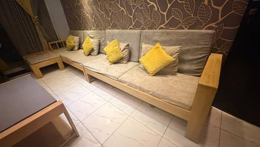 L shape Sofa Set urgent for sale With table