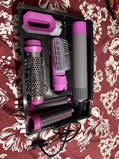 5-in-1 Professional Hot Air Styler Hair Dryer, Curler & Volumizer Set