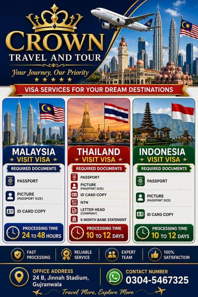 All counties visit visas available and cheap tickets