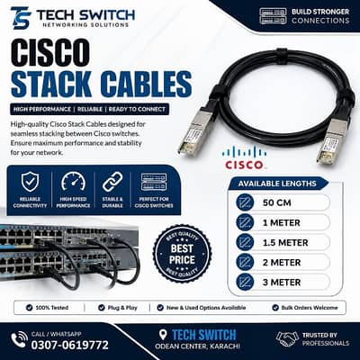 Cisco Stack Cable – 50CM to 3 Meter Available  Cisco Stack