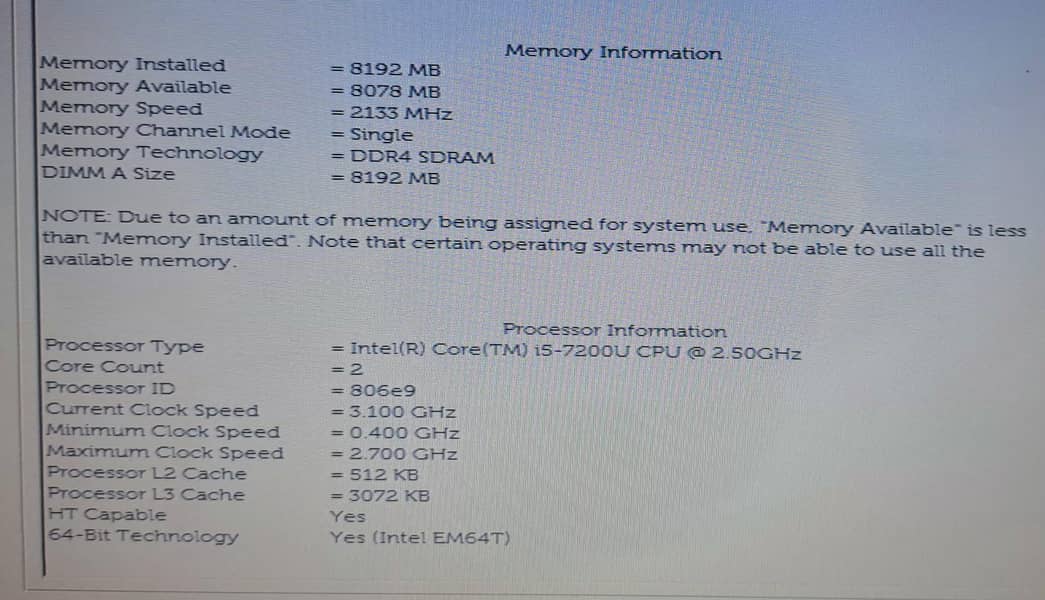 Core i5 7th Gen 10
