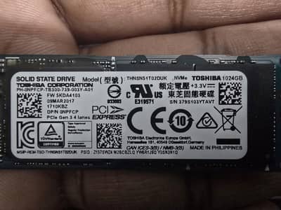Toshiba NVME. 1 TB.
