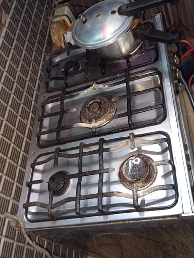 3 section kitchen gas stove
